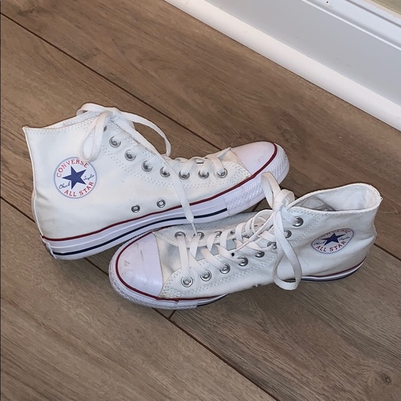 Converse Shoes - White high top converse